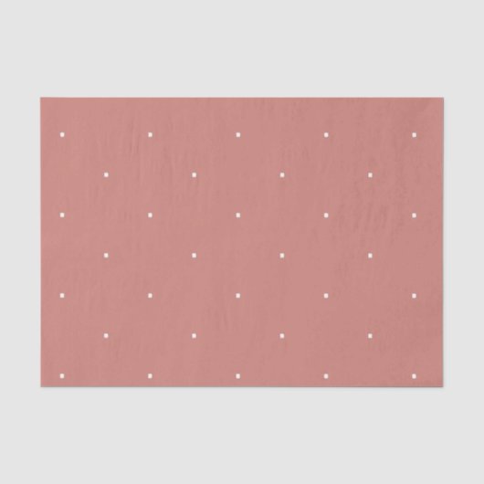 Terrakotta-rosa weißes Muster Seidenpapier (Vorderseite)