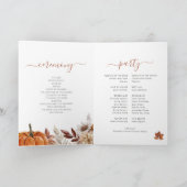 Terrakotta-Rost Blätter Herbstliche Hochzeit im He Programm (Innenseite)