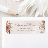 Terrakotta-Rost-Blumen Boho-Herbstlaub-Hochzeit (Insitu)