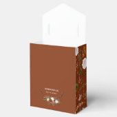 Terrakotta Rost geblümtes elegantes Brautparty Geschenkschachtel (Geöffnet)