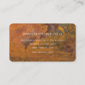 Terrakotta-Rost-Metalltextur-Monogramm-Initiale Visitenkarte (Rückseite)