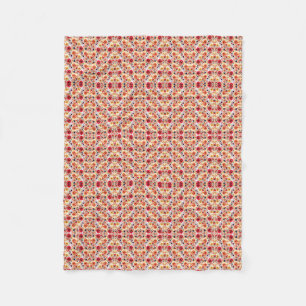 Terrakotta-Rot geometrische Fliesen-Fleece-Decke Fleecedecke