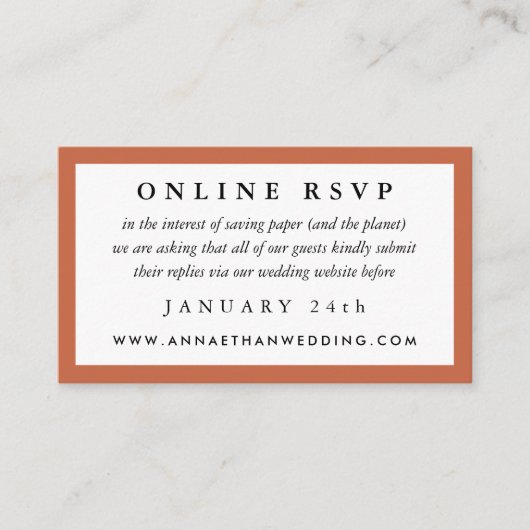 Terrakotta-roter Rahmen, der on-line-UAWG Karte (Vorderseite)