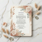 Terrakotta Rustikal Floral Boho  Begleitkarte
