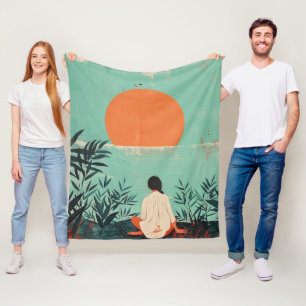 Terrakotta-Sage-Kunst für Gebirgslandschaft im Sti Fleecedecke