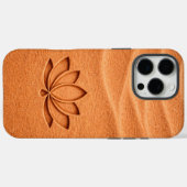 Terrakotta-Sand-Lotusblumen-Meditation Case-Mate iPhone Hülle (Rückseite (Horizontal))