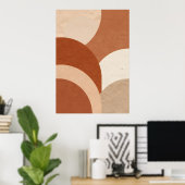 Terrakotta-Schallappenbogen-Poster | Boho-Erde-Kun Poster (Heimbüro)