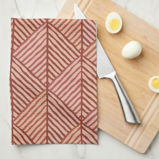 Terrakotta-Schatten Geschirrtuch (Viertel Falte)