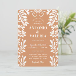 Terrakotta-Talavera-Mexikanische-Hacienda-Hochzeit Einladung