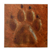 "Terrakotta-Tatzen-Druck" durch Carter L. Shepard Fliese (Vorderseite)