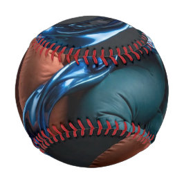 Terrakotta-Teal-Fluss - Farbige vertikale 3D Baseball