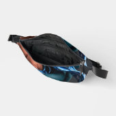 Terrakotta-Teal-Fluss - Farbige vertikale 3D  Bauchtasche (Offen)