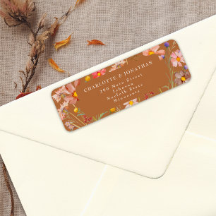 Terrakotta Terrakottafarben Boho Herbst Blumenhoch