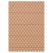 Terrakotta-Tischdecke Groovy 70er-Blumen-Design Tischdecke (Vorderseite)