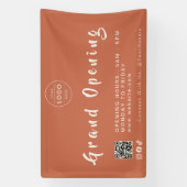 Terrakotta-Ton-QR-Code-Cafe-Bäckerei-Restaurant Banner (Vertikal)