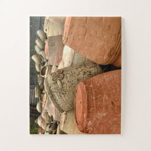 Terrakotta-Töpfe ausgestellt Scicli, Sizilien Puzzle