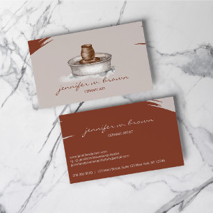 Terrakotta-Töpferei Keramik Künstler Werkzeug Bild Visitenkarte