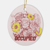 Terrakotta umrandete Blumenstrauß Keramikornament (Links)