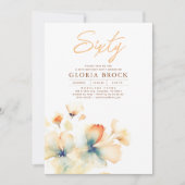 Terrakotta und Aquamariner Blauer Fall Geburt Einladung (Vorderseite)