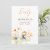 Terrakotta und Aquamariner Blauer Fall Geburt Einladung (Stehend Vorderseite)