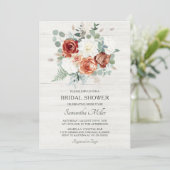 Terrakotta und Brautparty Einladung (Stehend Vorderseite)