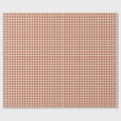 Terrakotta- und Creme-Houndstooth-Muster | Warm Geschenkpapier (Flach)
