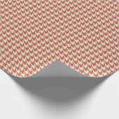 Terrakotta- und Creme-Houndstooth-Muster | Warm Geschenkpapier (Ecke)