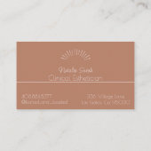 Terrakotta und cremefarbene Sonnenstrahlen Visiten Visitenkarte (Rückseite)