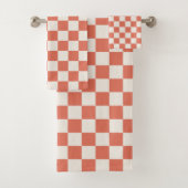 Terrakotta- und Crememuster Badhandtuch Set (Insitu)