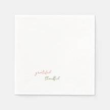 Terrakotta- und grüne Schrift Grateful Thankful