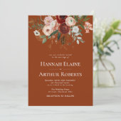 Terrakotta und Grünpflanzen Einladung zur Blumenho (Stehend Vorderseite)