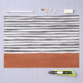 Terrakotta und Schwarz-weiße Streifen Seidenpapier (Handwerk)