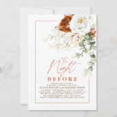 Terrakotta- und weiß-blumiges Probeessen Einladung (Vorderseite)