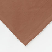 Terrakotta und Weiß | Modernes Initialen-Monogramm Fleecedecke (Ecke)