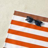Terrakotta und Weißboho Personalisiert gestrichen Strandtuch (Beispiel)