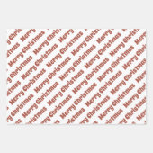 Terrakotta und weiße Bäume Frohe Weihnachtsfeierta Geschenkpapier Set (Vorderseite 3)