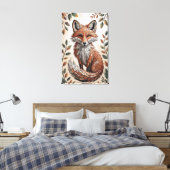 Terrakotta-Wald-Mosaik-Fuchs Leinwanddruck (Insitu (Schlafzimmer))