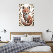 Terrakotta-Wald-Mosaik-Fuchs Leinwanddruck (Insitu (Schlafzimmer))