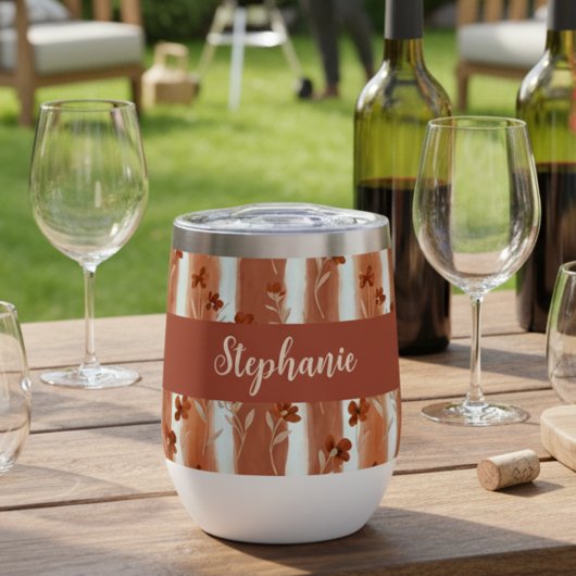 Terrakotta-Wildblume personalisiert Boho 