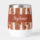 Terrakotta-Wildblume personalisiert Boho  (Rückseite)