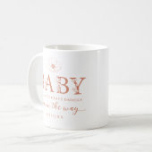 Terrakotta-Wildblumen-Babyshower-Kaffeetasse Kaffeetasse (Vorderseite Links)