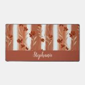 Terrakotta-Wildblumen-Monogramm Schreibtischunterlage (Vorderseite)