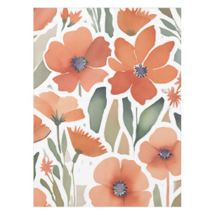 Terrakotta-Wildblumen-Rustikale-Boho-Tischdekorati Tischdecke