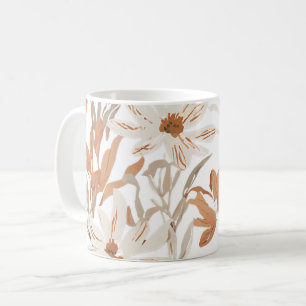 Terrakotta-Wildblumen-Rustikales-Boho-Trinkgeschir Kaffeetasse