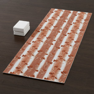 Terrakotta-Wildblumen-Streifen-Yoga-Matte Yogamatte