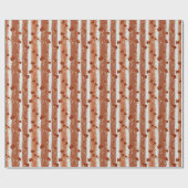 Terrakotta-Wildblumenstreifen Geschenkpapier (Flach)