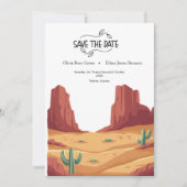 TERRAKOTTA-WÜSTEN-BOHO-HOCHZEIT SAVE THE DATE (Vorderseite)