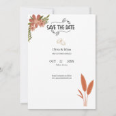 TERRAKOTTA-WÜSTEN-BOHO-HOCHZEIT SAVE THE DATE (Rückseite)