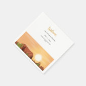 TERRAKOTTA-WÜSTEN-BOHO-HOCHZEIT SERVIETTE (Ecke)