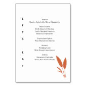 Terrakotta-Wüsten-Boho-Hochzeitssitzpläne Tischnummer (Vorderseite)